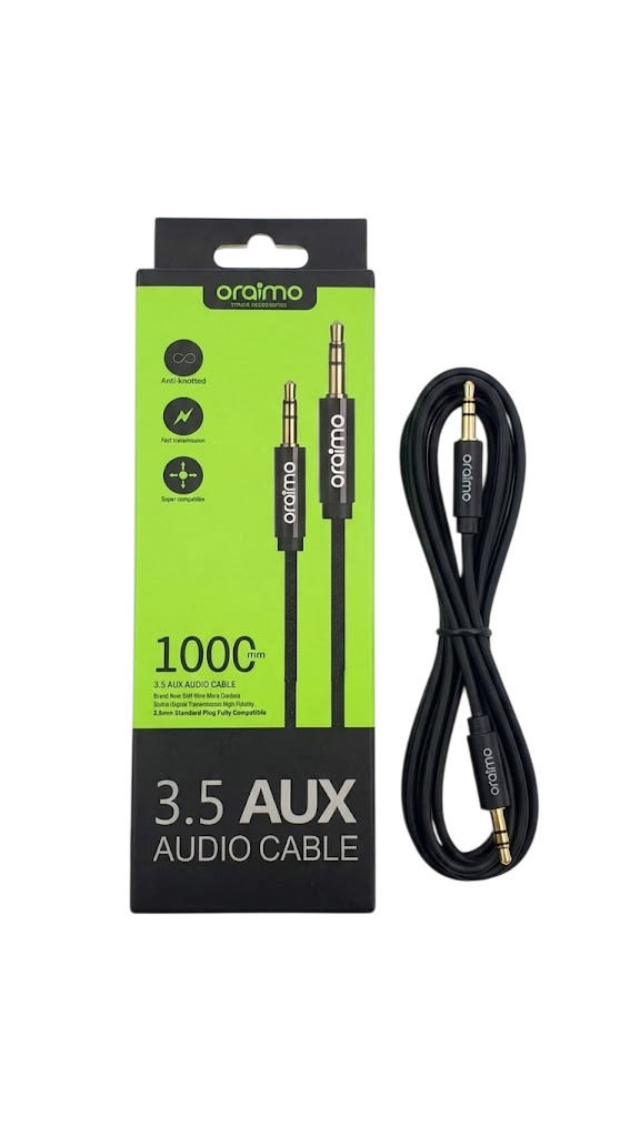 CABLE AUDIO ORAIMA 3.5 AUX 1000MM