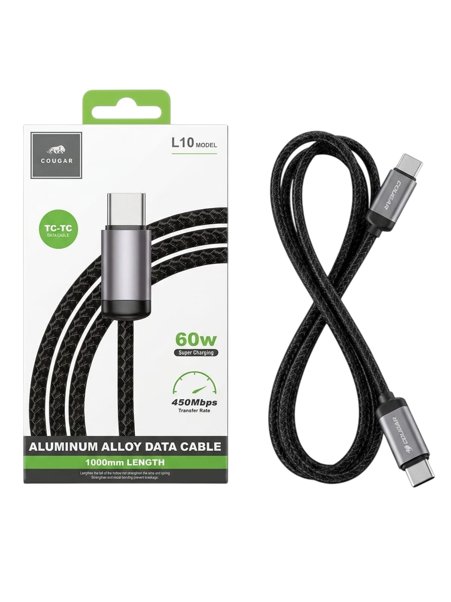 CABLE COUGAR L10 TYPE-C TO TYPE-C 60W