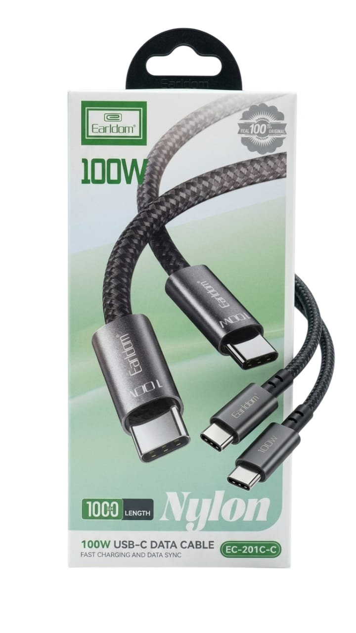 CABLE EARLDOM EC-201 TYPC TO TYPC 100W