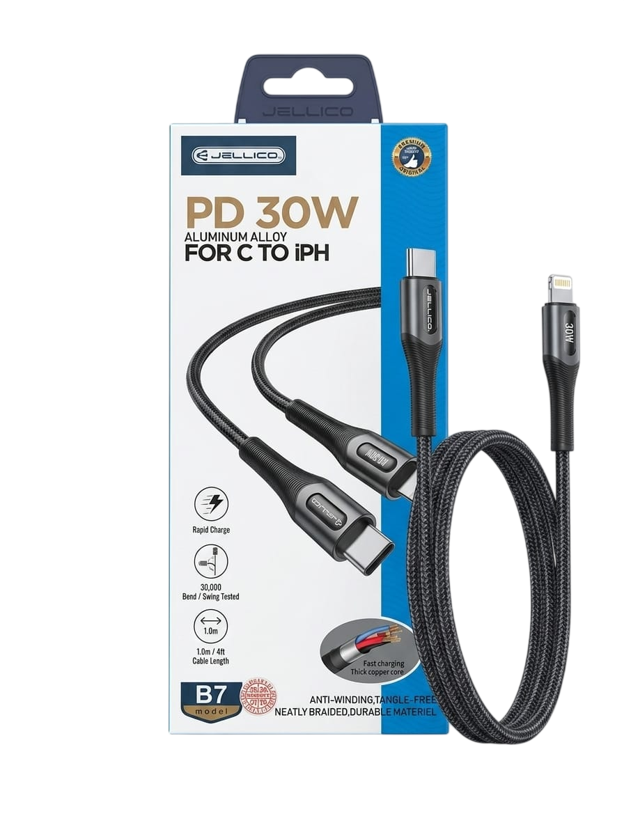 CABLE JELLICO  B7 TYPE-C TO IPHONE 30W