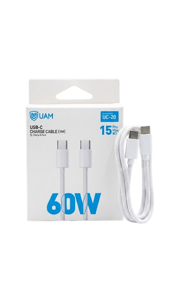 CABLE UAM UC-20 TYPE-C TO TYPE-C 60W