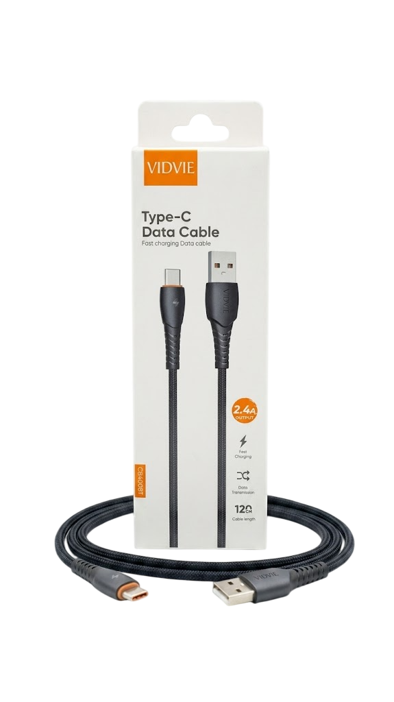 CABLE VIDVIE CB4008T TYPE-C 2.4A