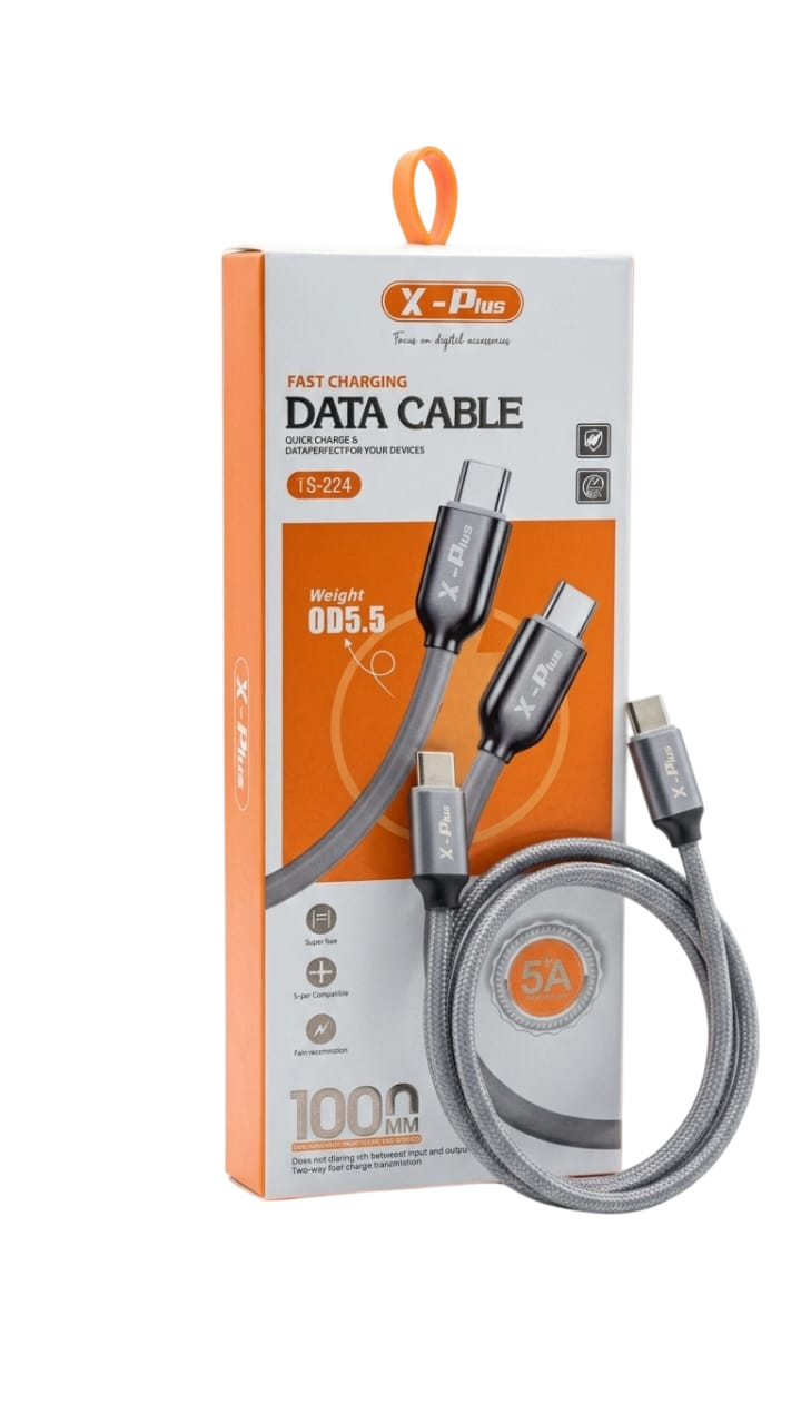 CABLE X-PLUS S-224 TYPE-C TO TYPE-C 5A