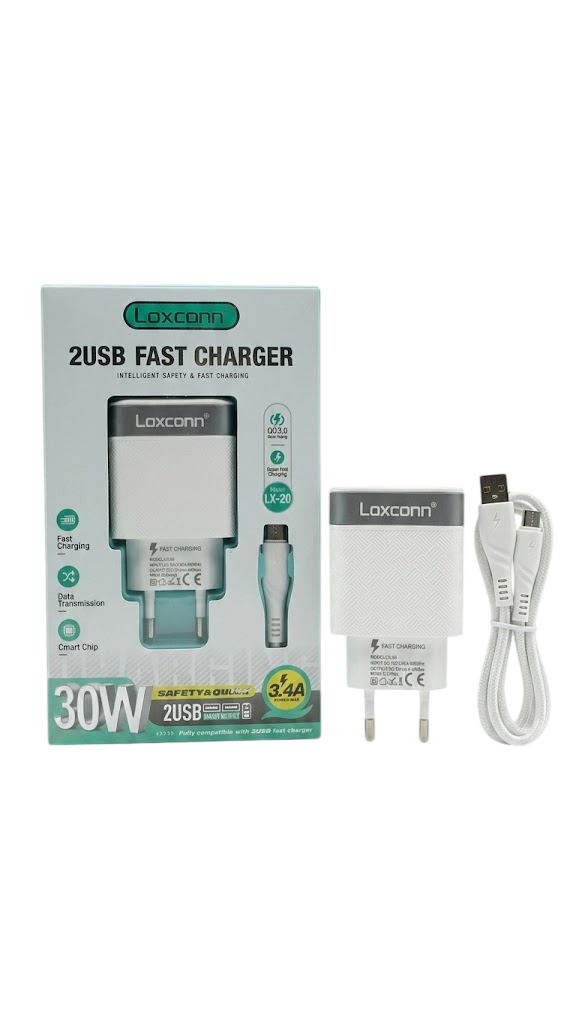 CHARGER  LOXCONN 2USB LX20 30W