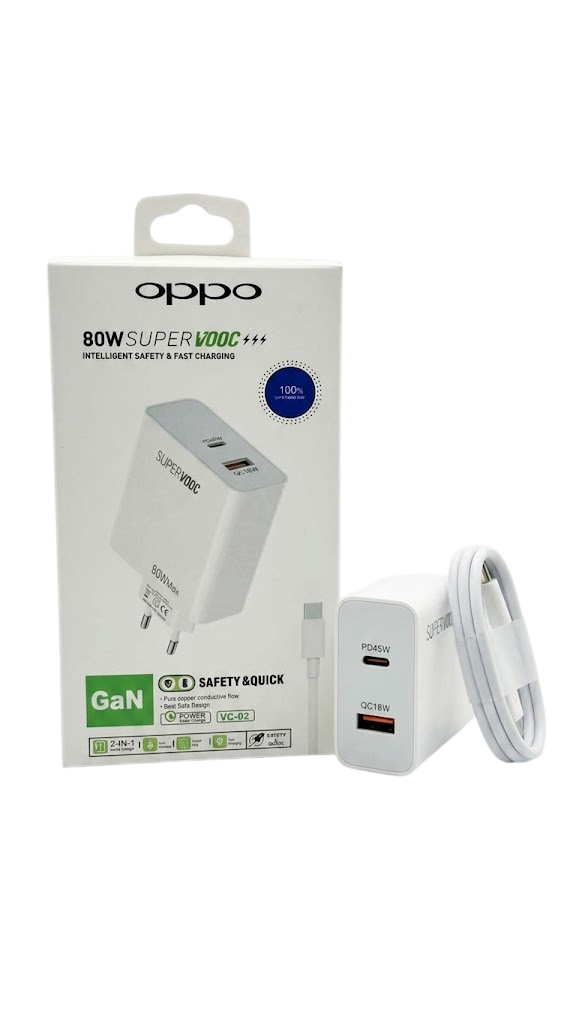 CHARGER OPPO SUBER VOOC GAN VC-02 80W