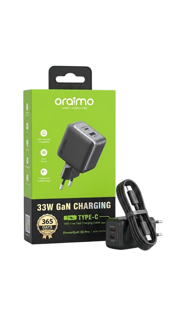 CHARGER ORAIMO POWERGAN 33W WALL KIT (OCW-7331E+C54)