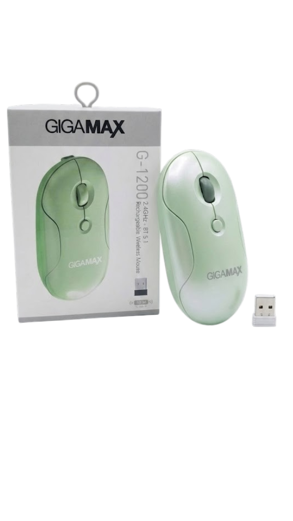 MOUSE WIRELESS + BLUETOOTH GIGAMAX RECHARGEABLE G-1200