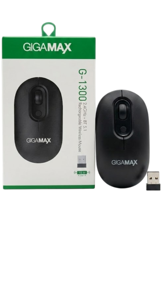MOUSE WIRELESS + BLUETOOTH GIGAMAX RECHARGEABLE G-1300